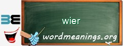 WordMeaning blackboard for wier